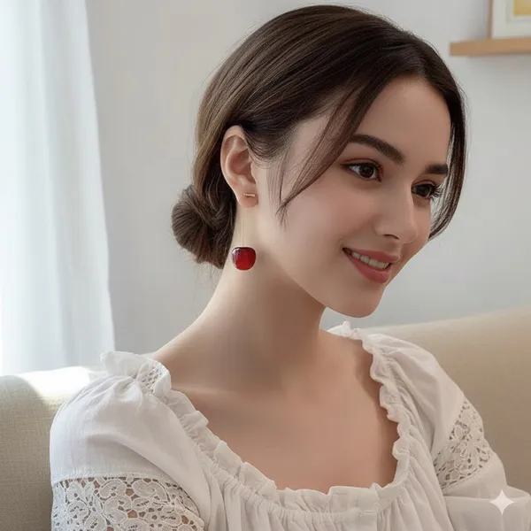 Red_Cherry_Drop_Earrings_For_Women